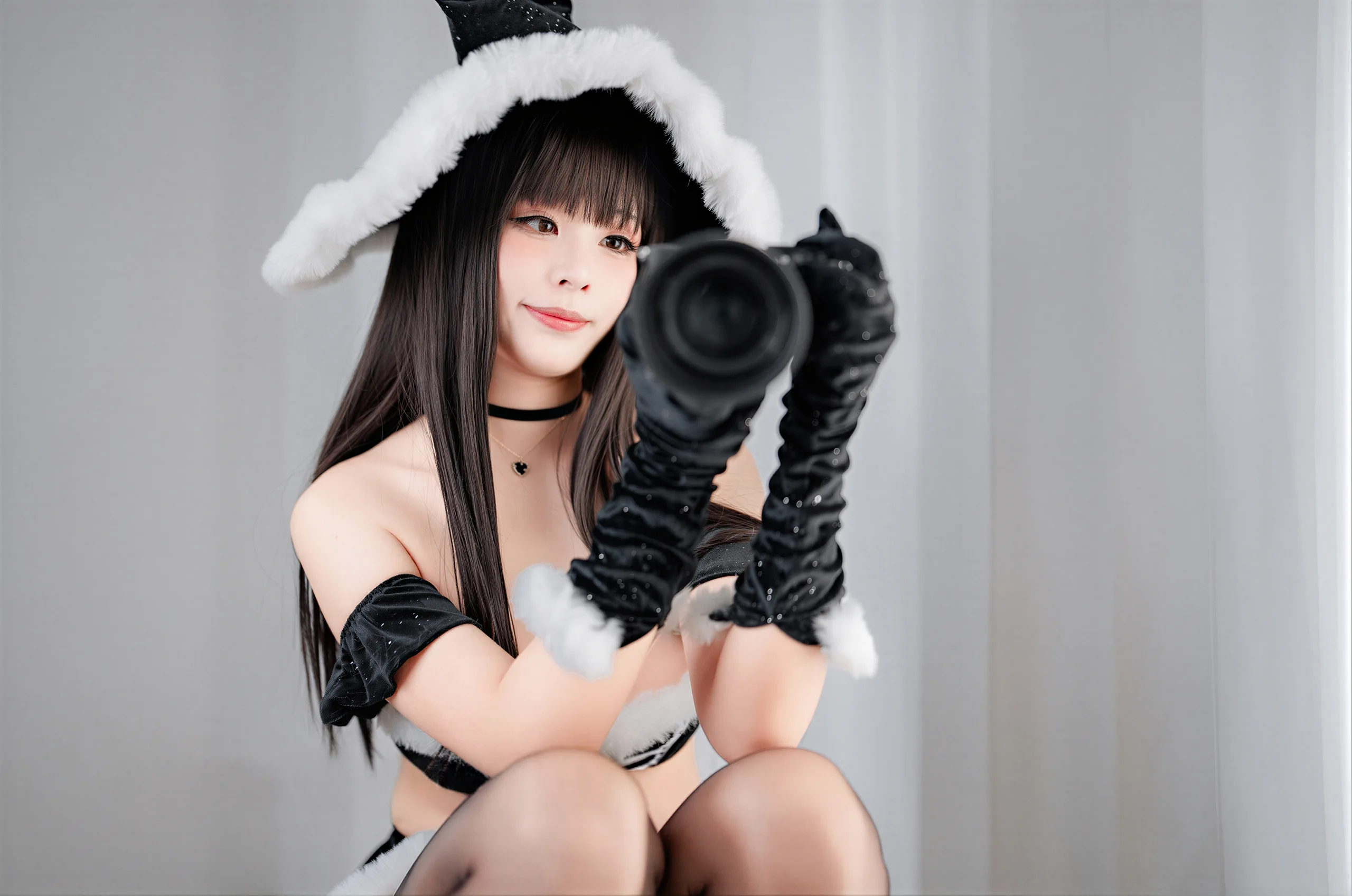 轩萧学姐 黑魔女圣诞 41P - 第41张写真大图