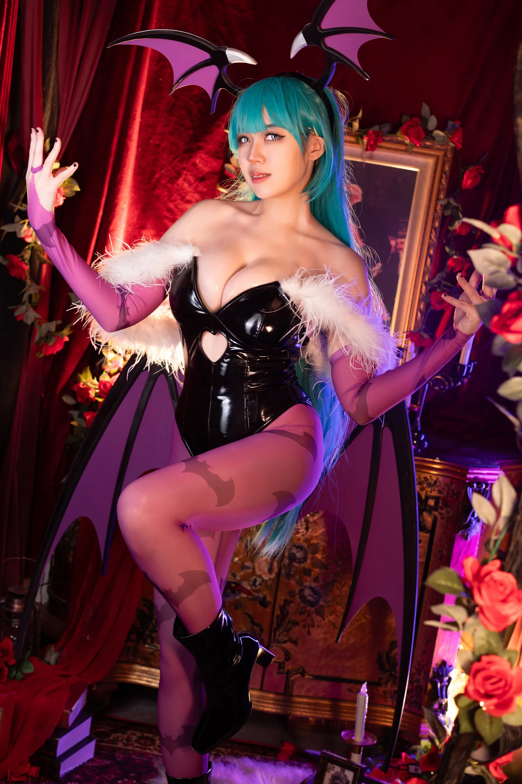 Hatori Sama(奈奈紀) Morrigan Darkstalkers 39P - 第1张写真大图