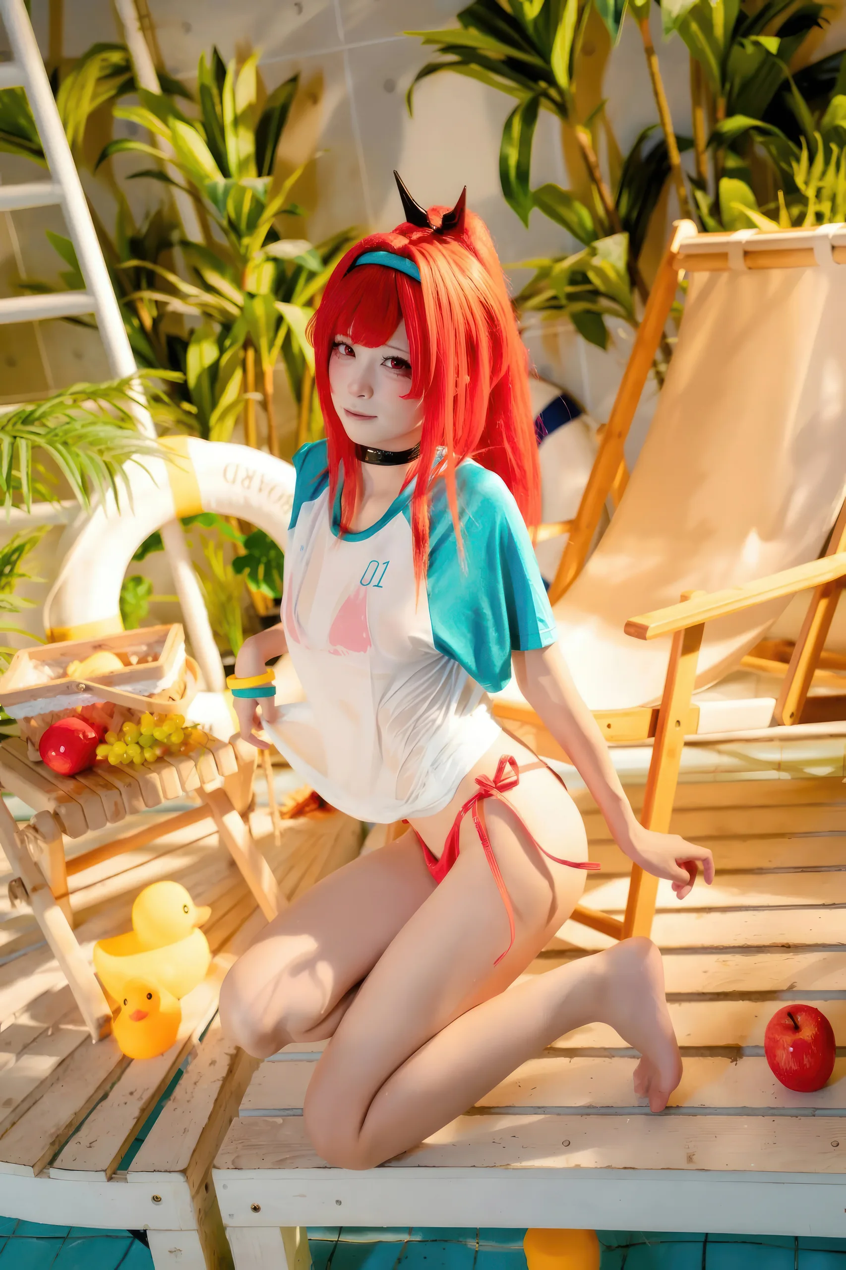 三无人型 Nikke 拉毗泳装·红色风情 32P - 第23张写真大图
