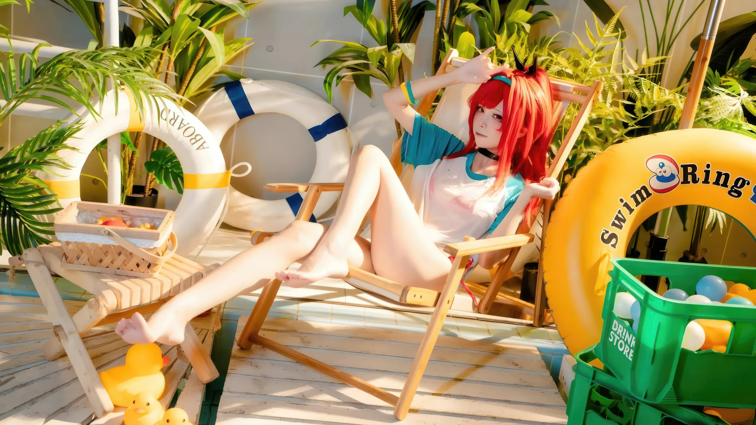 三无人型 Nikke 拉毗泳装·红色风情 32P - 第3张写真大图