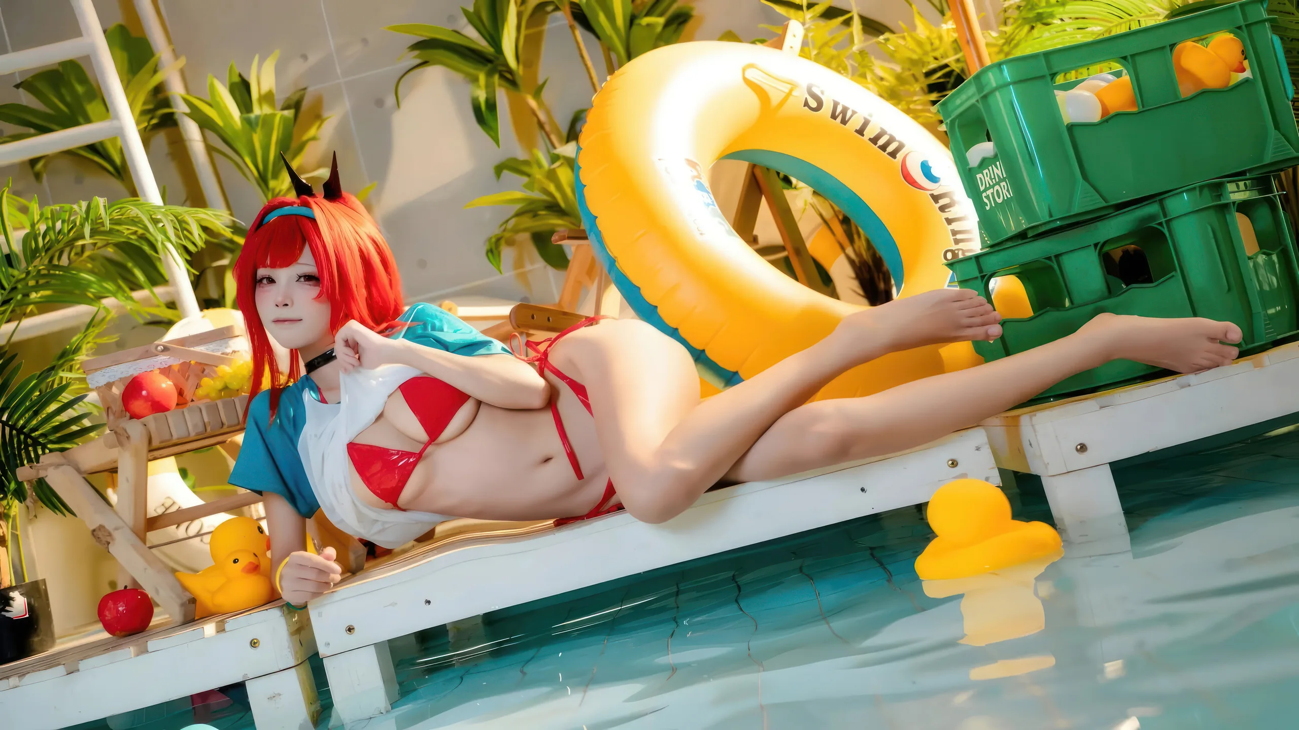 三无人型 Nikke 拉毗泳装·红色风情 32P - 第30张写真大图