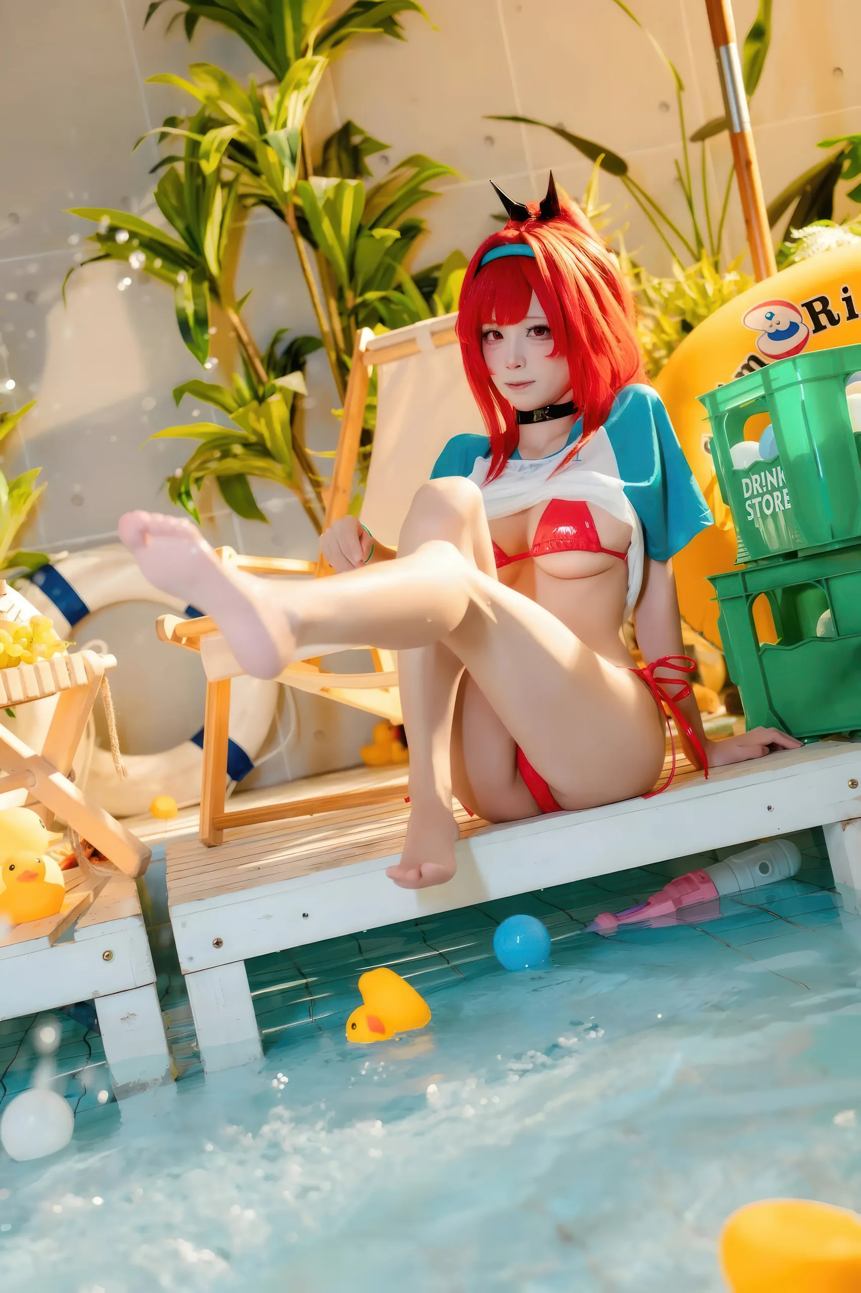 三无人型 Nikke 拉毗泳装·红色风情 32P - 第31张写真大图