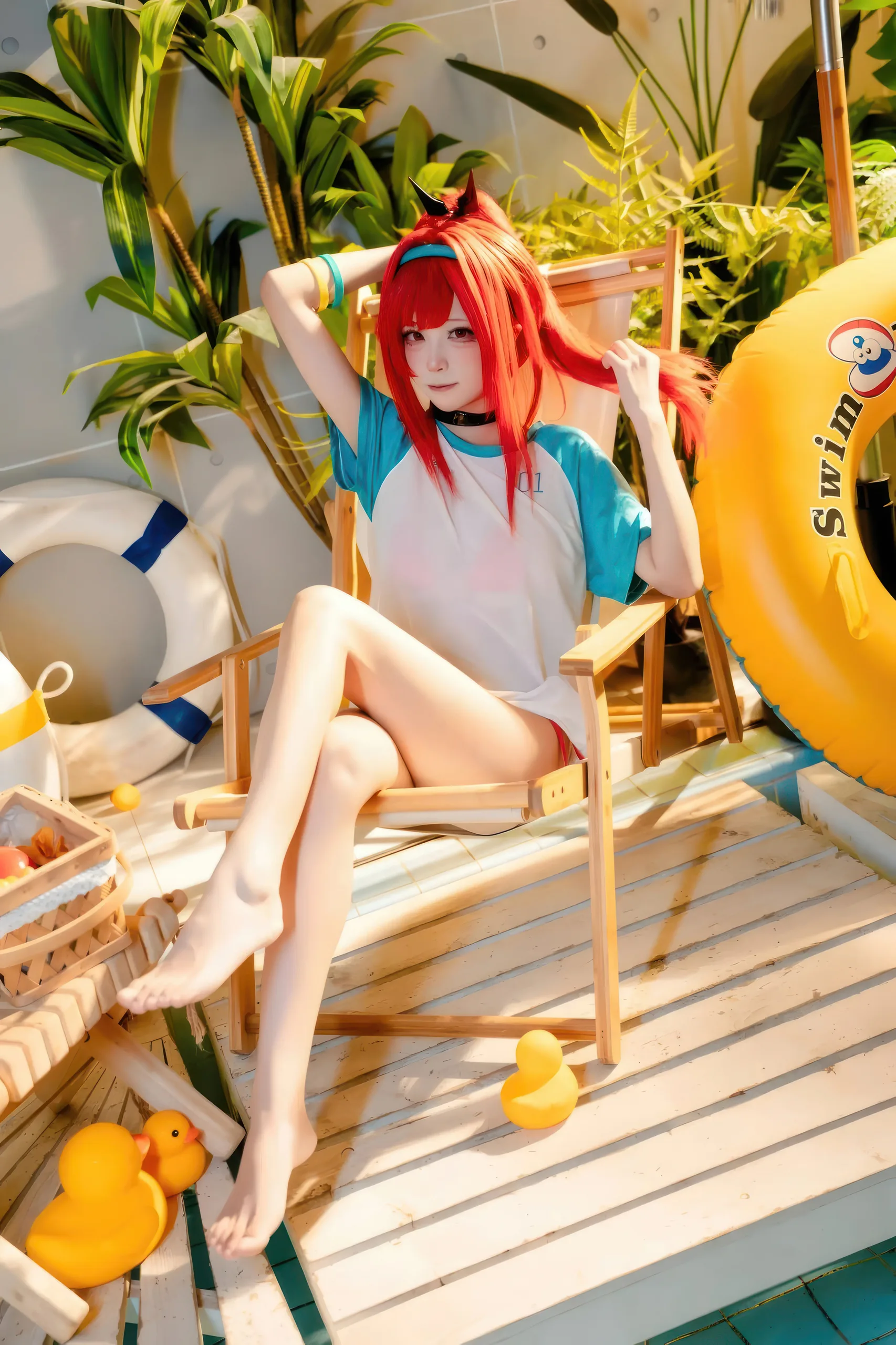 三无人型 Nikke 拉毗泳装·红色风情 32P - 第9张写真大图