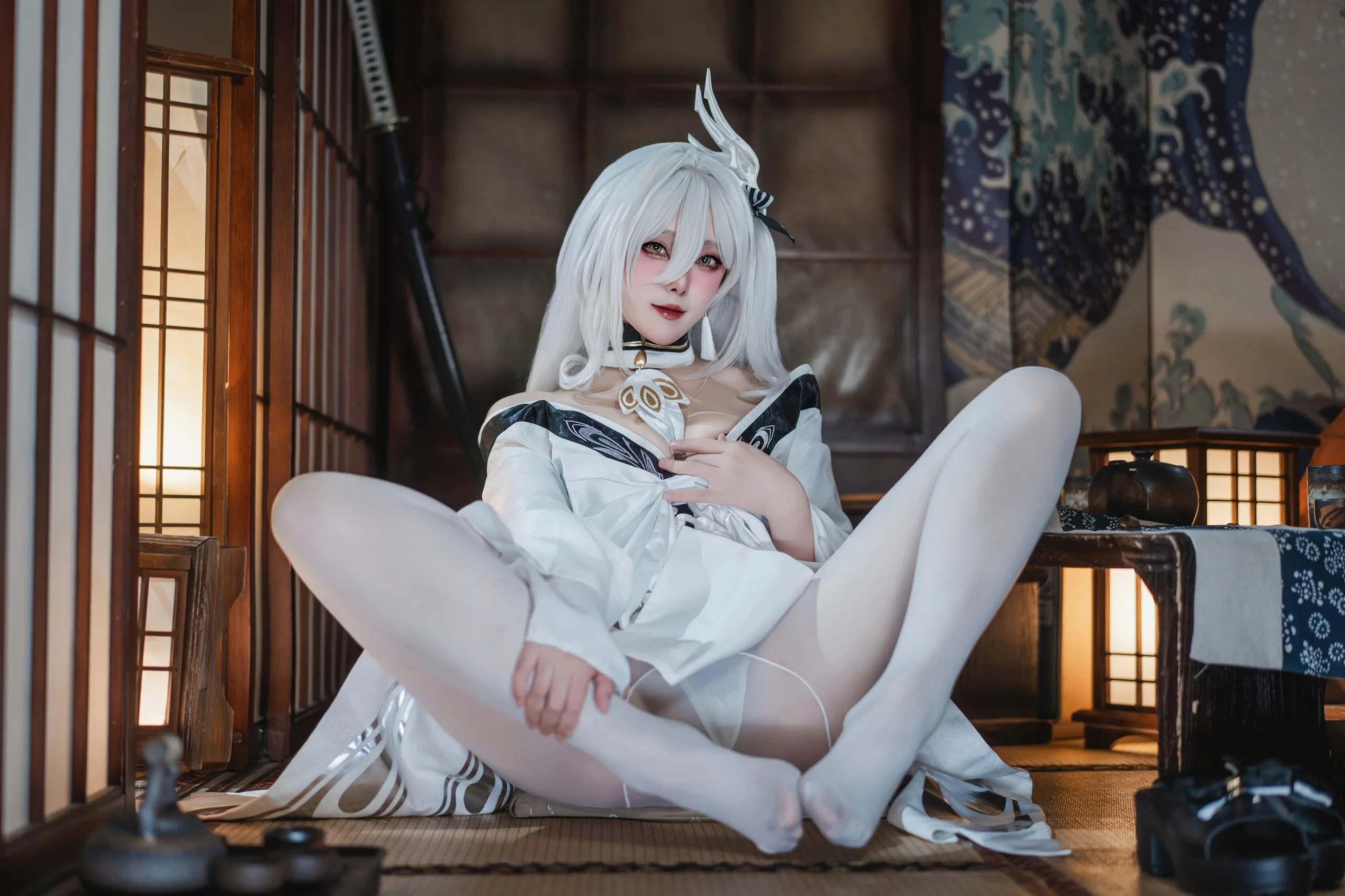 Natsuko夏夏子 碧蓝航线 白凤和服 87P - 第28张写真大图