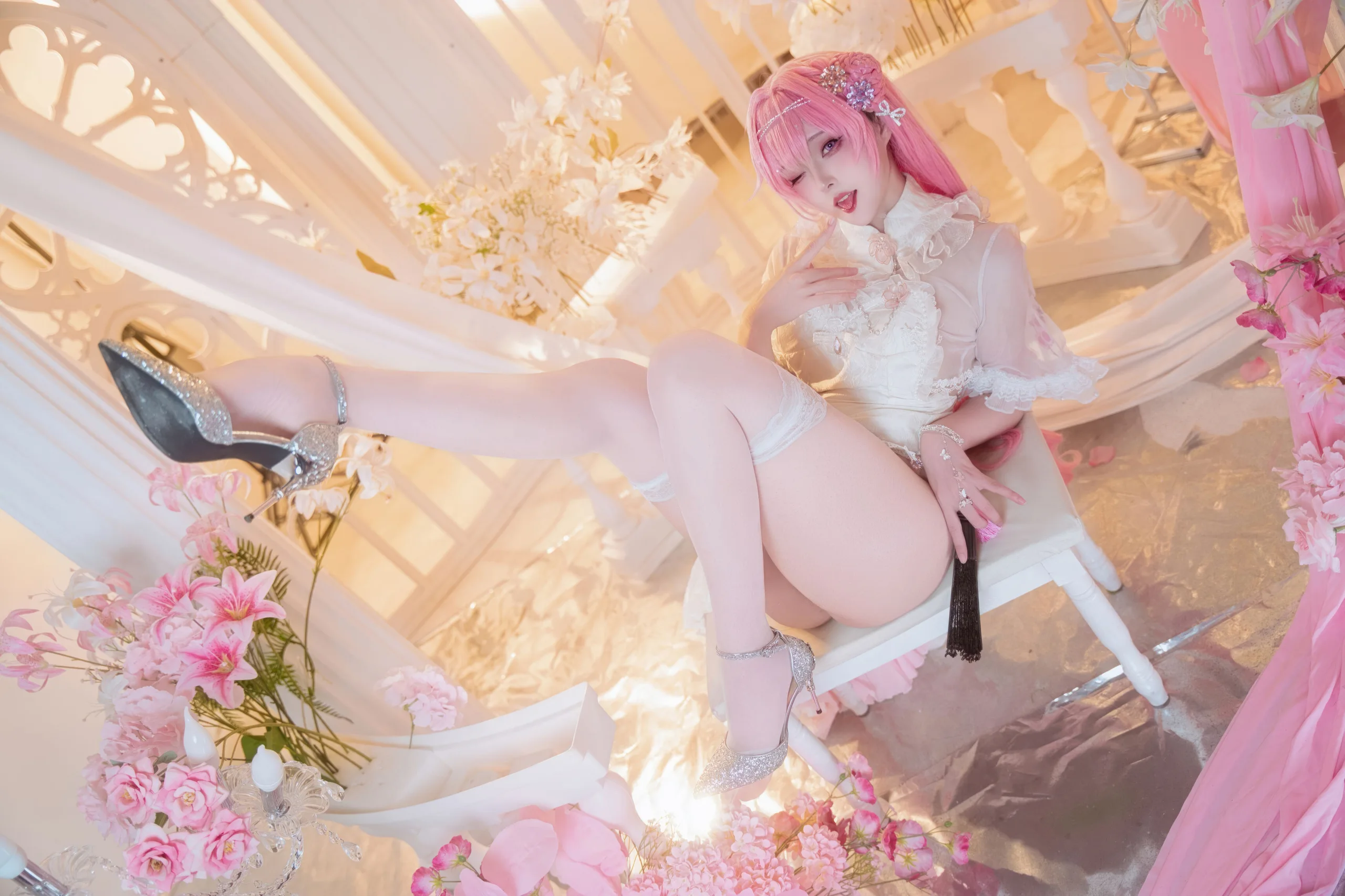 Natsuko夏夏子 NIKKE 胜利女神 桃乐丝旗袍 78P - 第26张写真大图