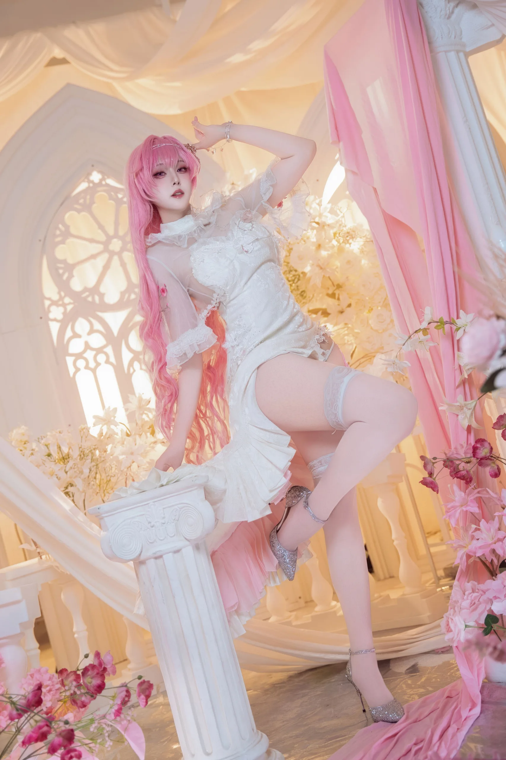 Natsuko夏夏子 NIKKE 胜利女神 桃乐丝旗袍 78P - 第34张写真大图