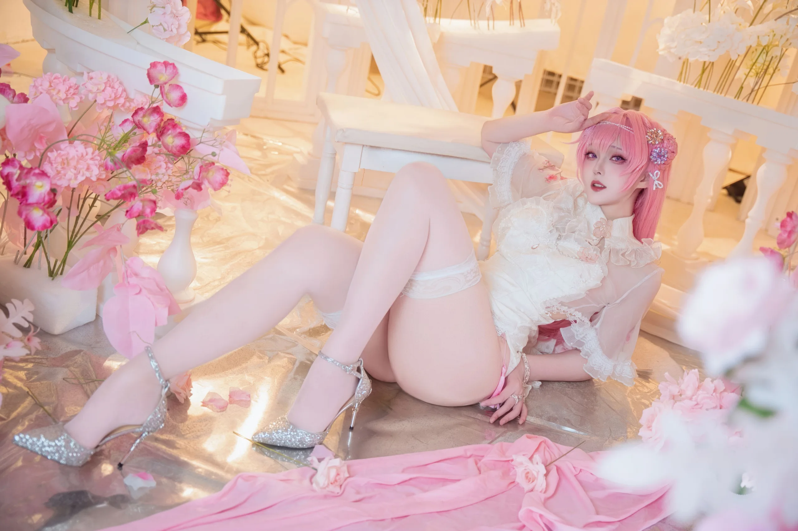 Natsuko夏夏子 NIKKE 胜利女神 桃乐丝旗袍 78P - 第49张写真大图