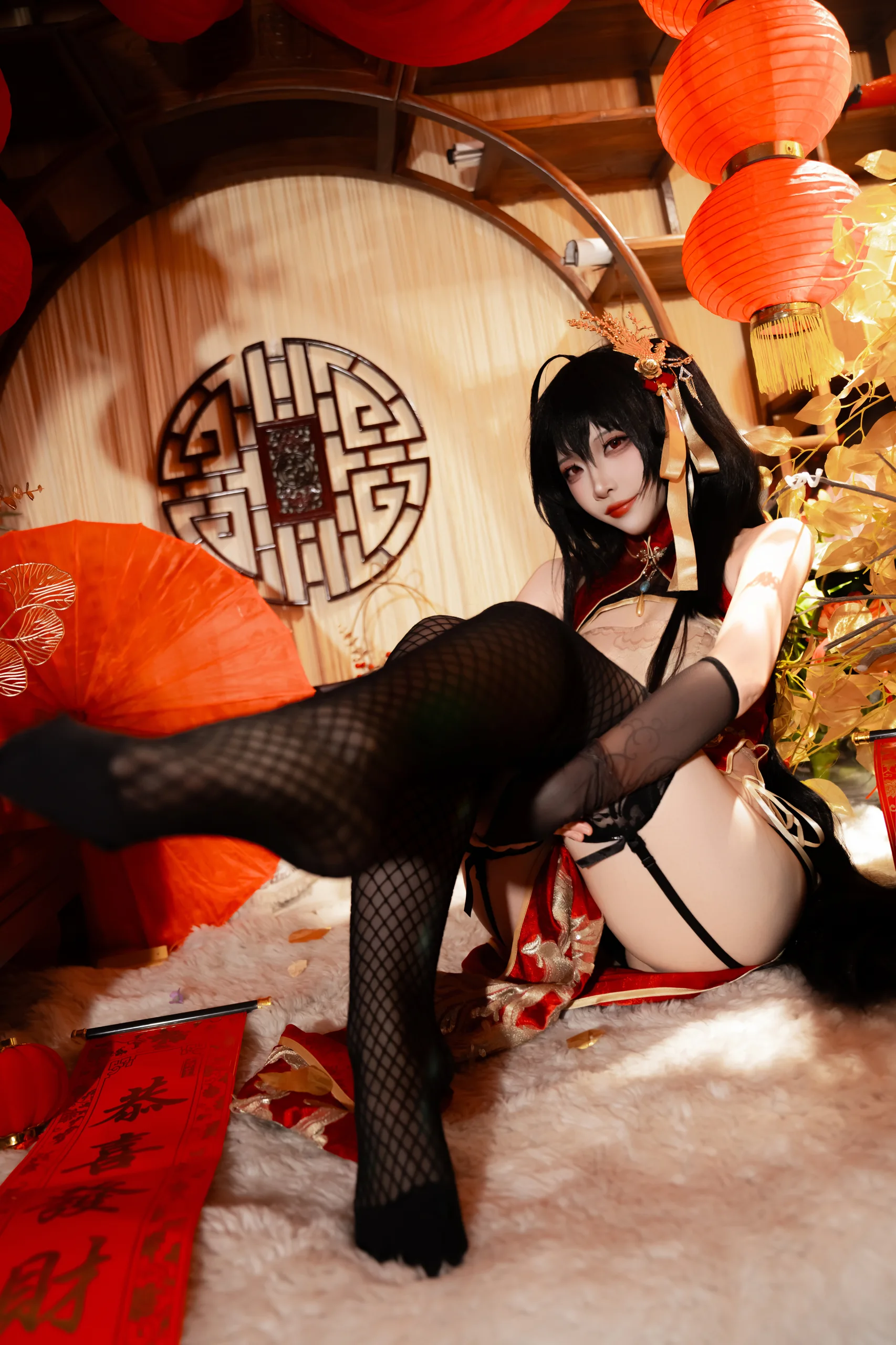 二佐Nisa 碧蓝航线 大凤旗袍 38P - 第18张写真大图