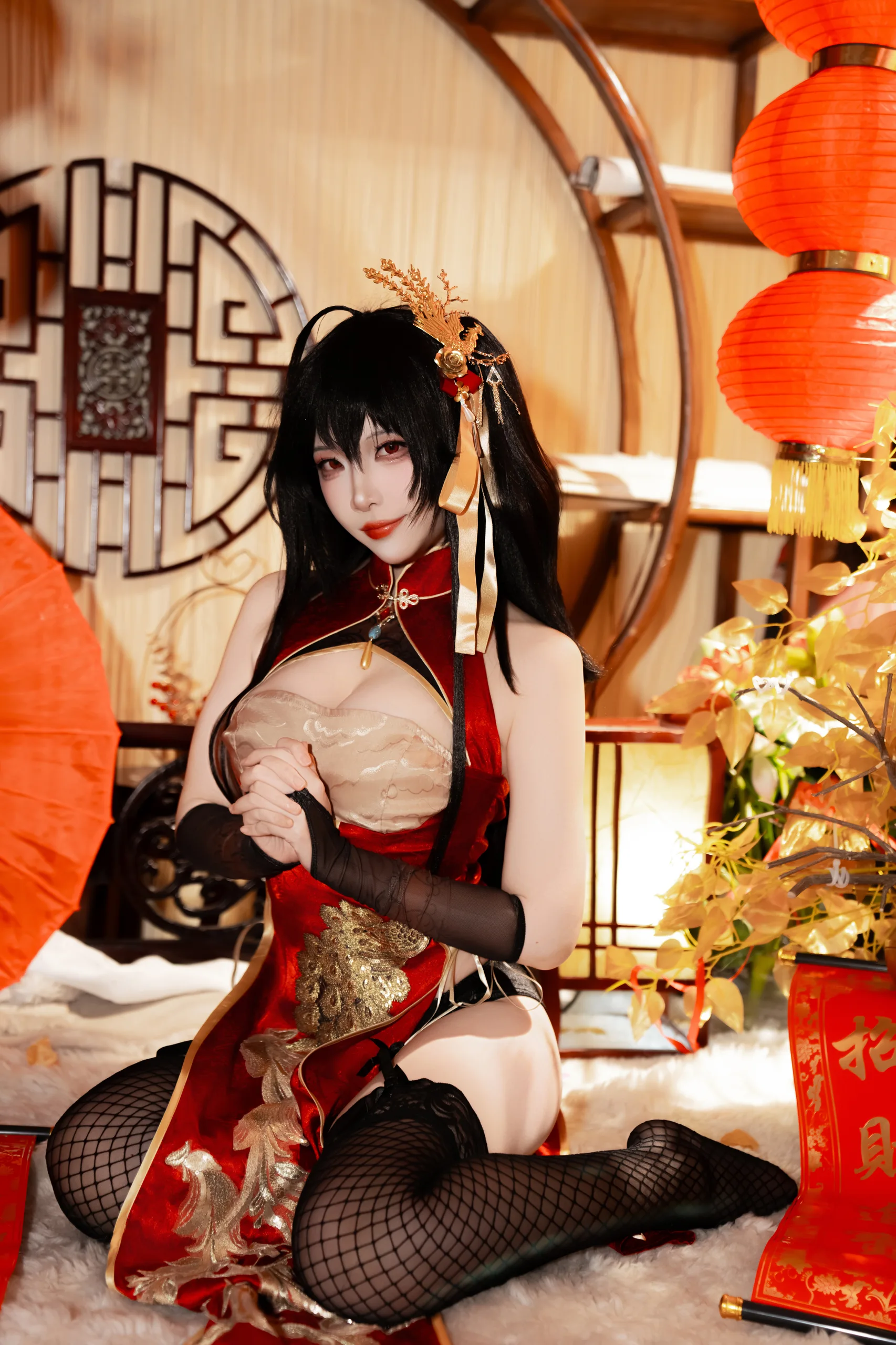 二佐Nisa 碧蓝航线 大凤旗袍 38P - 第9张写真大图
