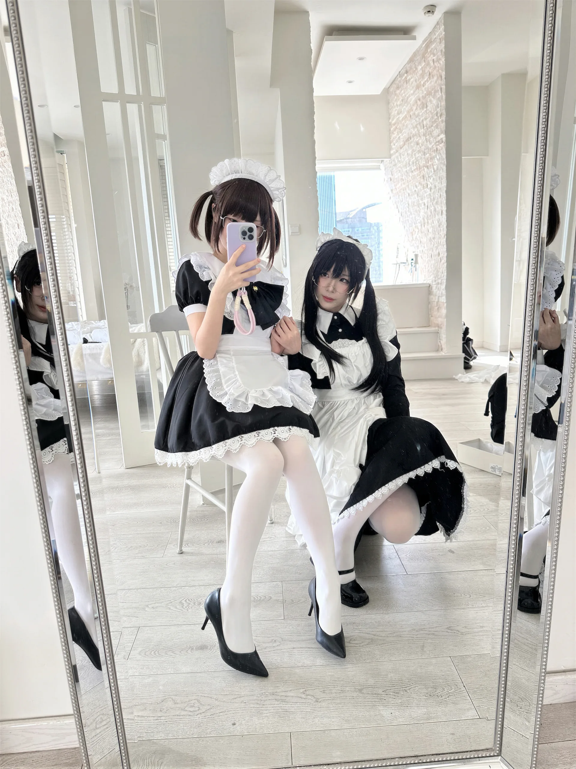 十万珍吱伏特&轩萧学姐 双人女仆 110P - 第4张写真大图