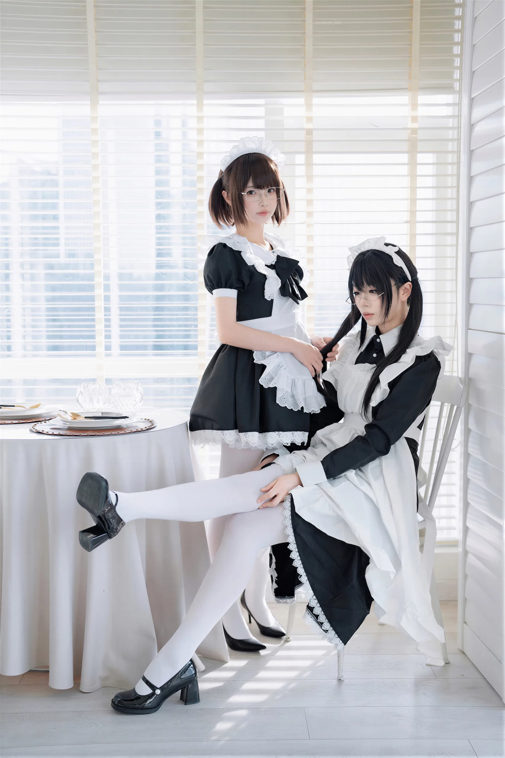 十万珍吱伏特&轩萧学姐 双人女仆 110P - 第43张写真大图