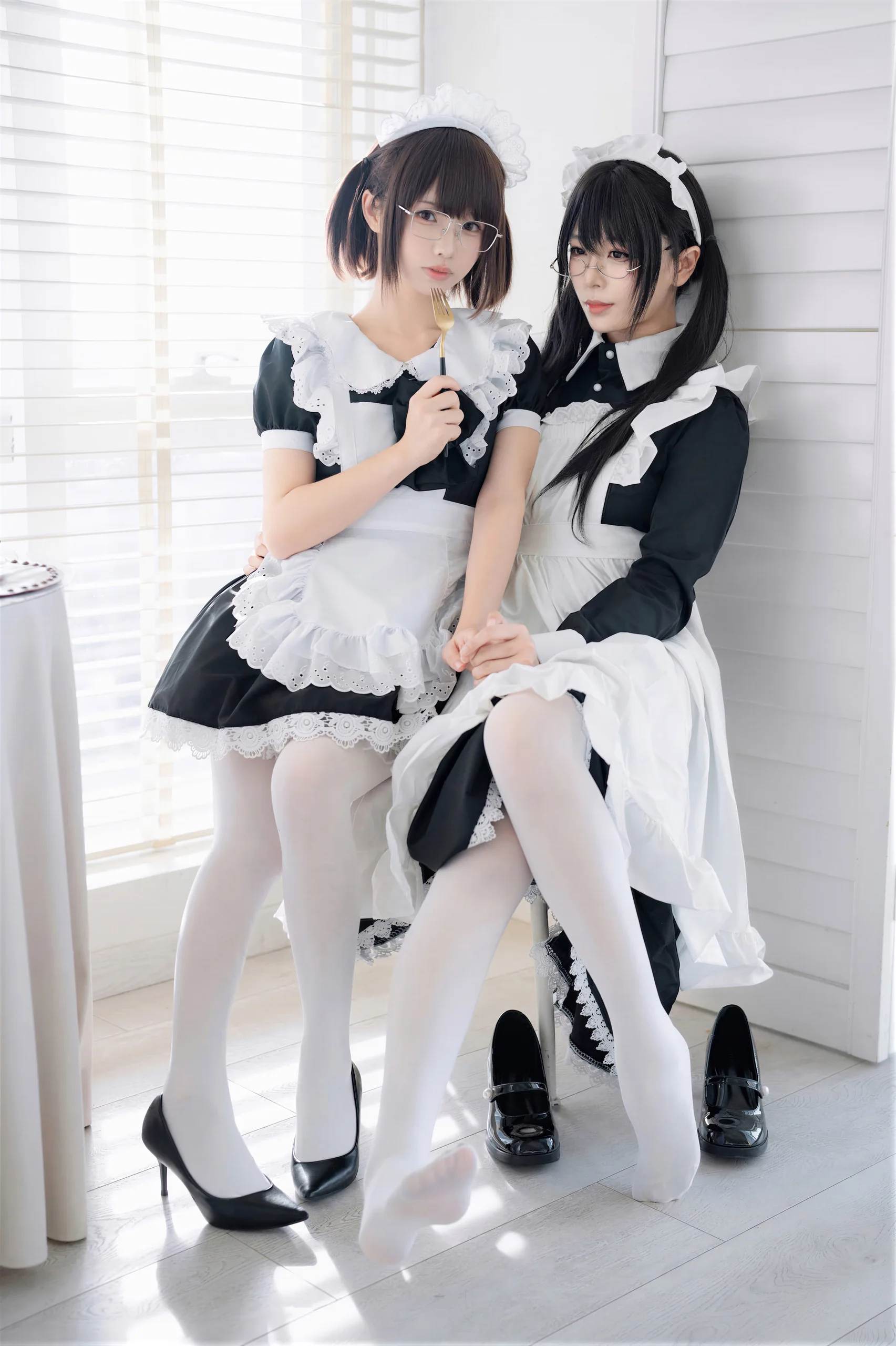 十万珍吱伏特&轩萧学姐 双人女仆 110P - 第51张写真大图