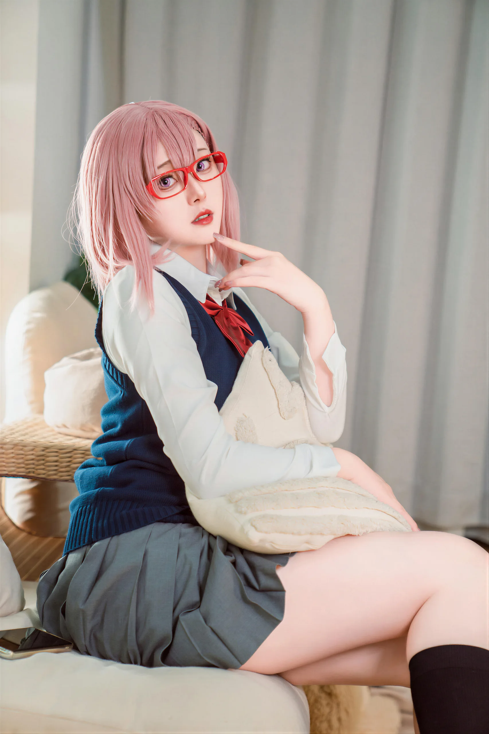 Natsuko夏夏子 2 5次元的诱惑 天乃莉莉纱校服25P 104 1M - 第17张写真大图