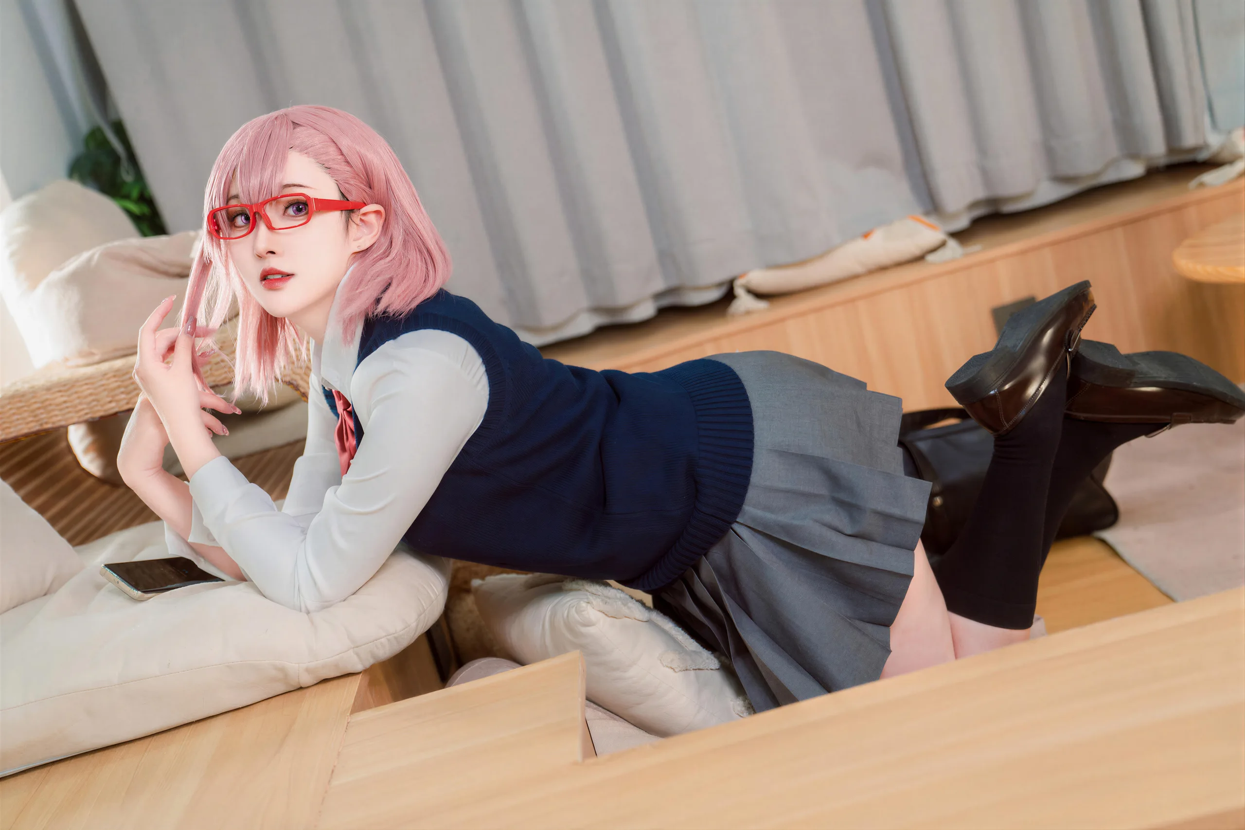 Natsuko夏夏子 2 5次元的诱惑 天乃莉莉纱校服25P 104 1M - 第18张写真大图