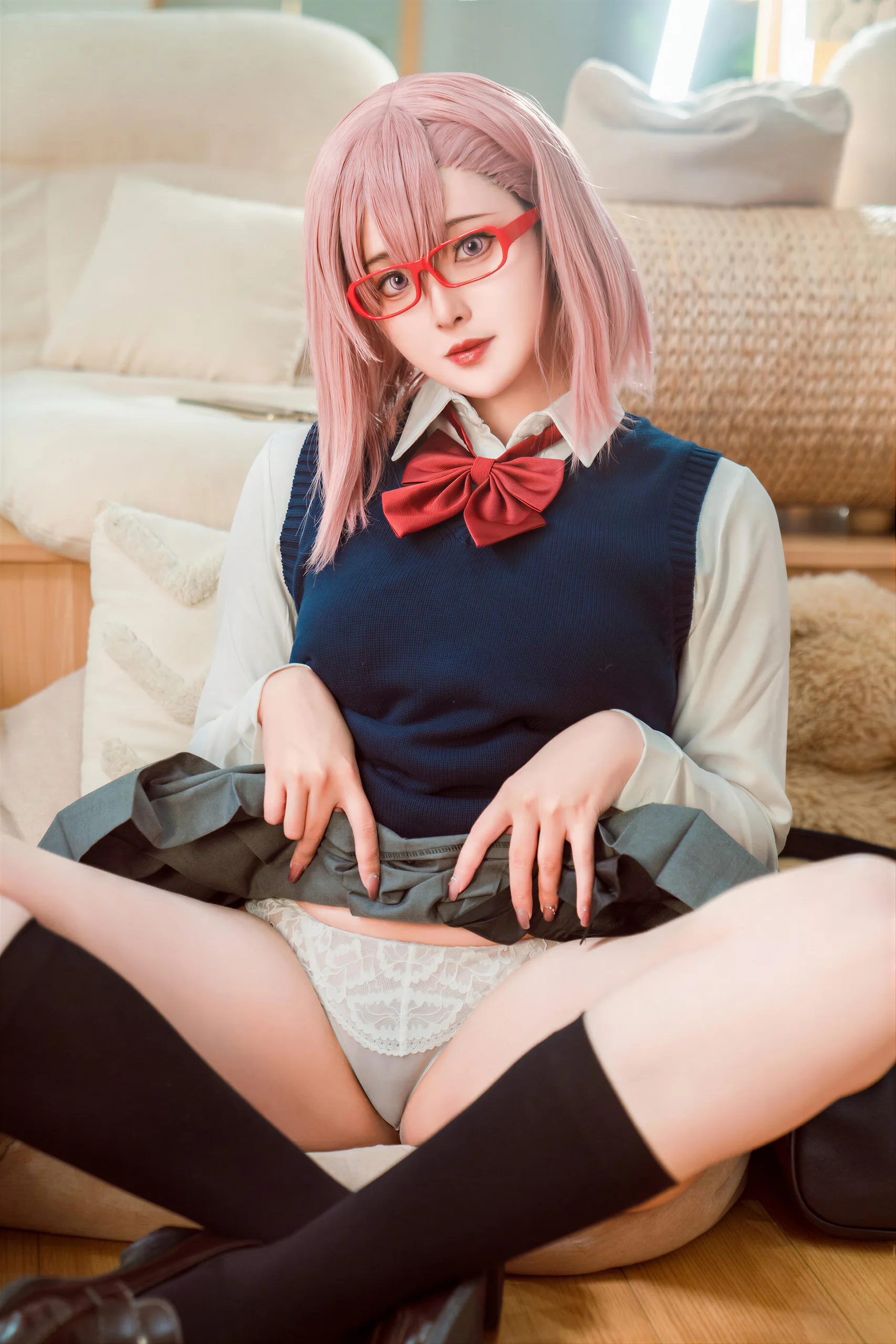 Natsuko夏夏子 2 5次元的诱惑 天乃莉莉纱校服25P 104 1M - 第7张写真大图