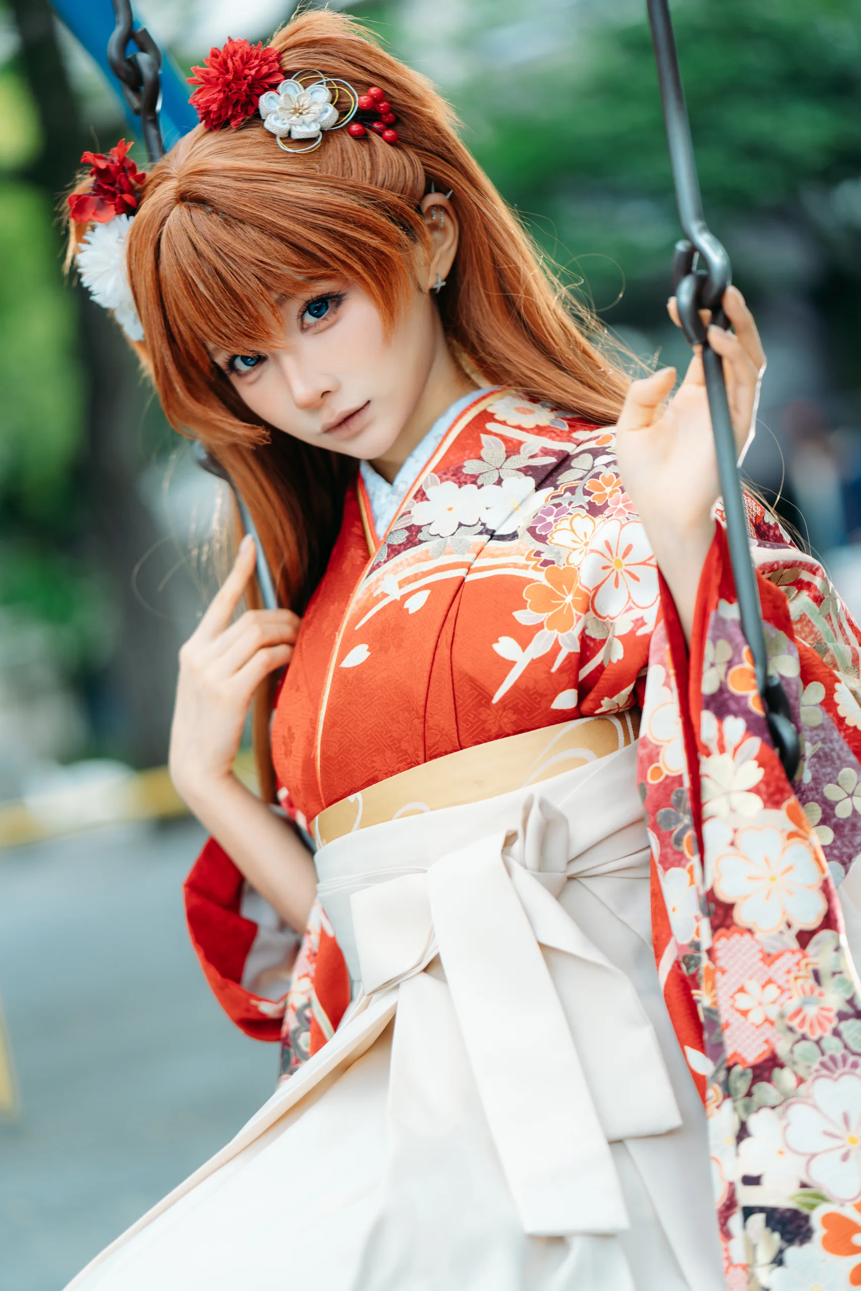 蠢沫沫 EVA明日香和服 - 第9张写真大图