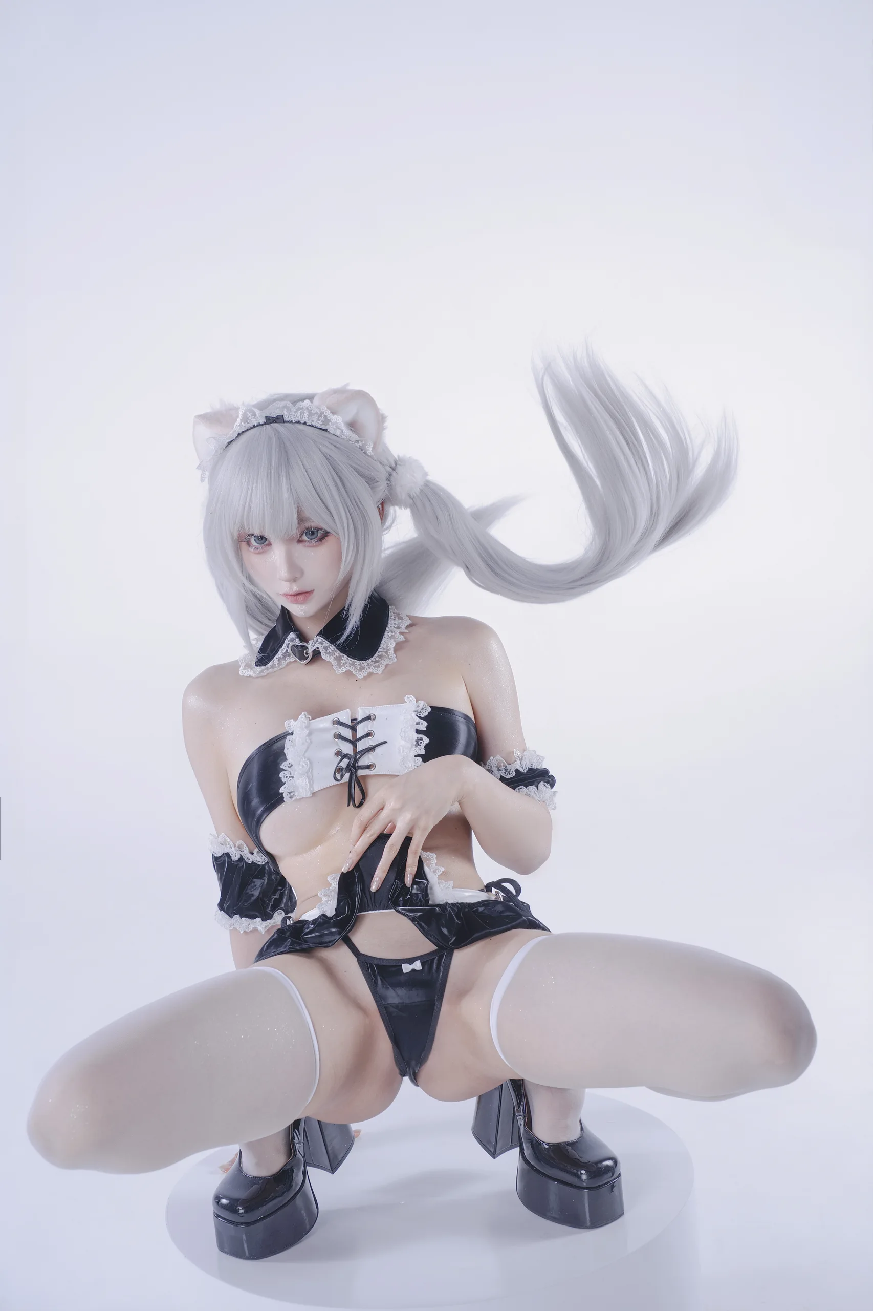 蠢沫沫 白发粉猫 - 第7张写真大图