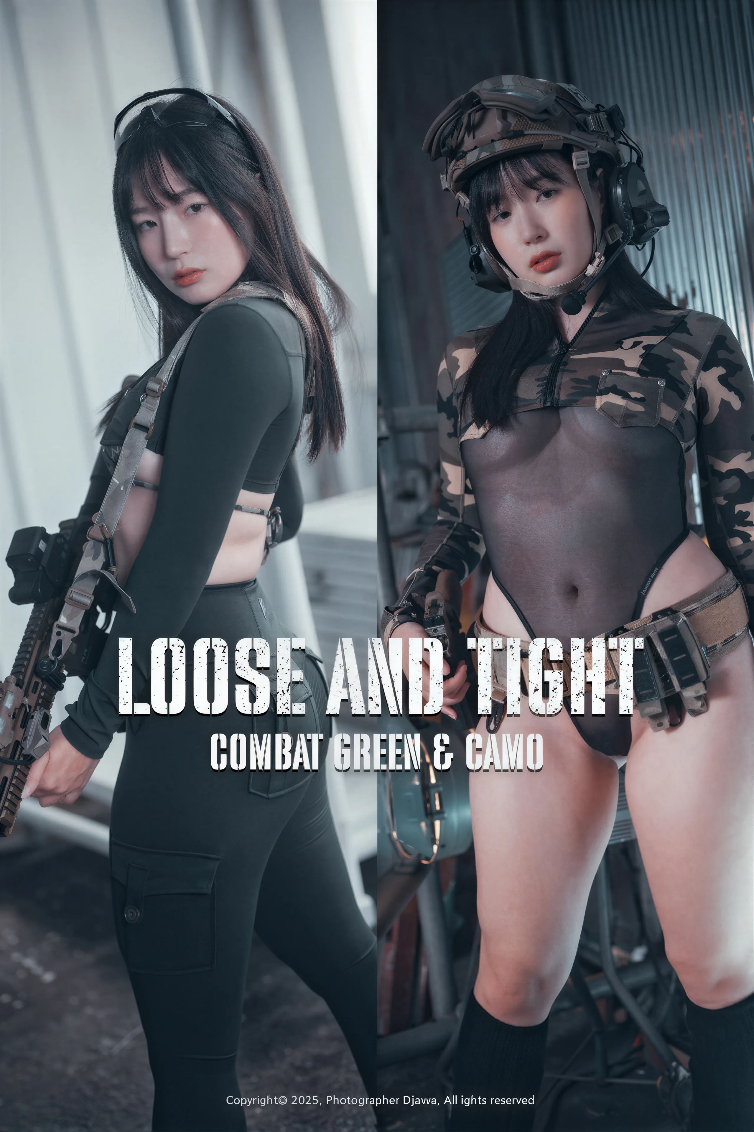 DJAWA Photo – Pia Loose and Tight Combat Green & Camo77P／588MB - 第1张写真大图