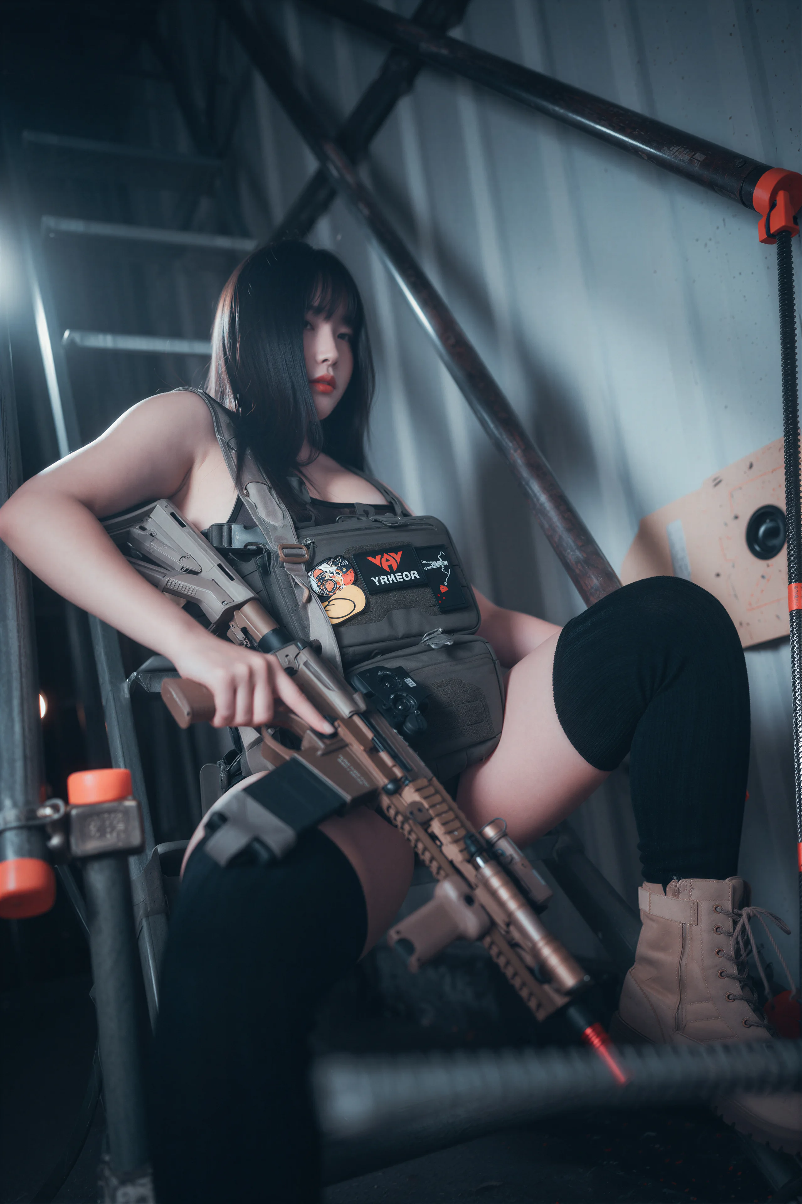 DJAWA Photo – Pia Loose and Tight Combat Green & Camo77P／588MB - 第45张写真大图