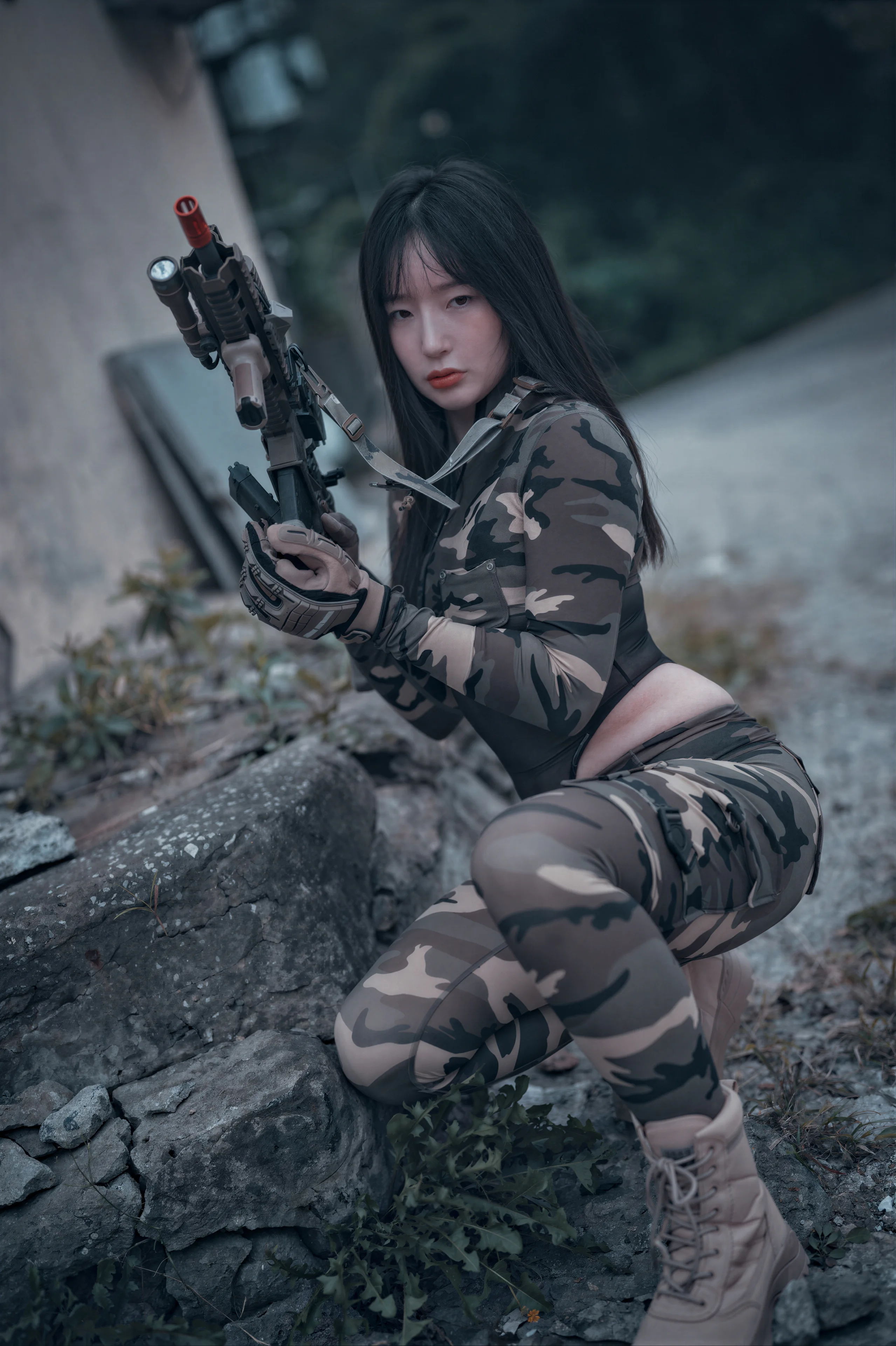 DJAWA Photo – Pia Loose and Tight Combat Green & Camo77P／588MB - 第70张写真大图