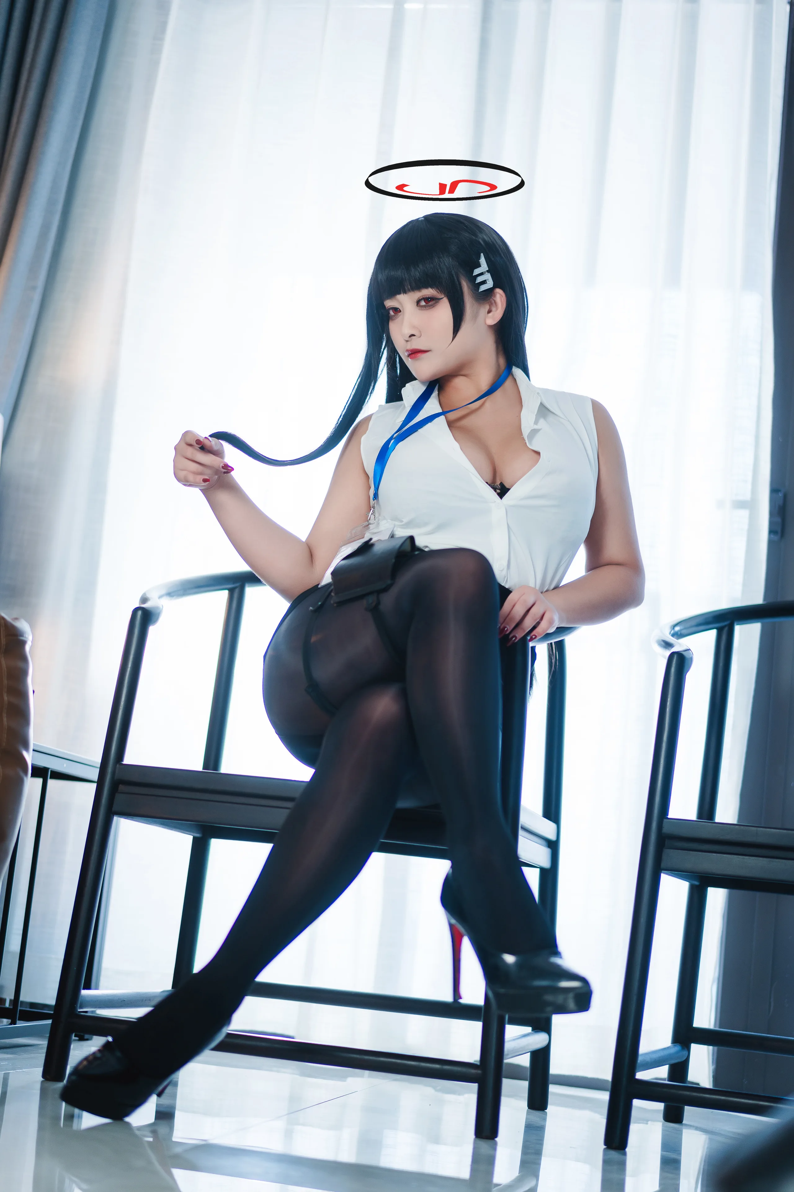洛璃 LoLiSAMA 蔚蓝档案 调月莉音 72P - 第11张写真大图