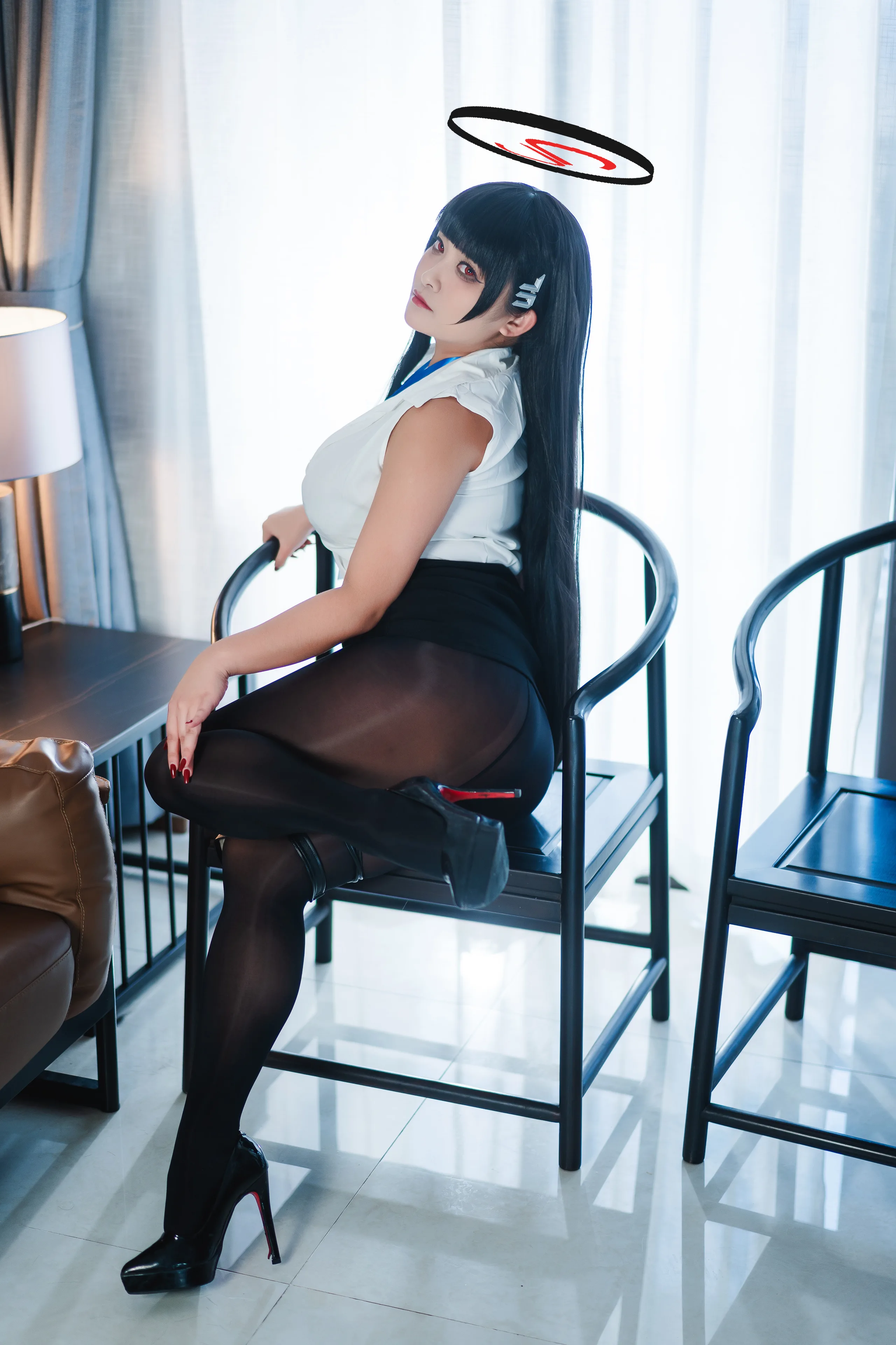 洛璃 LoLiSAMA 蔚蓝档案 调月莉音 72P - 第8张写真大图