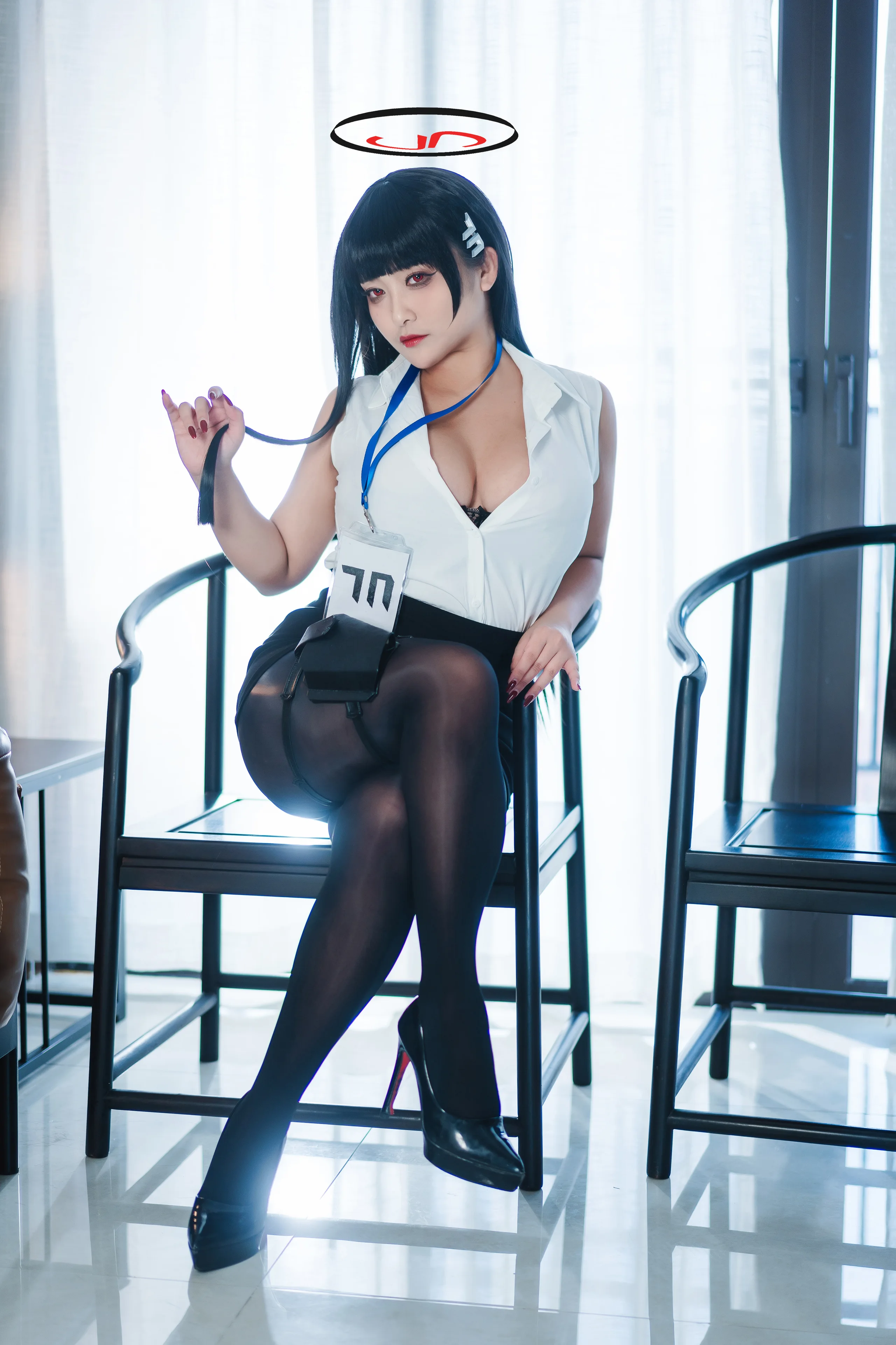 洛璃 LoLiSAMA 蔚蓝档案 调月莉音 72P - 第9张写真大图