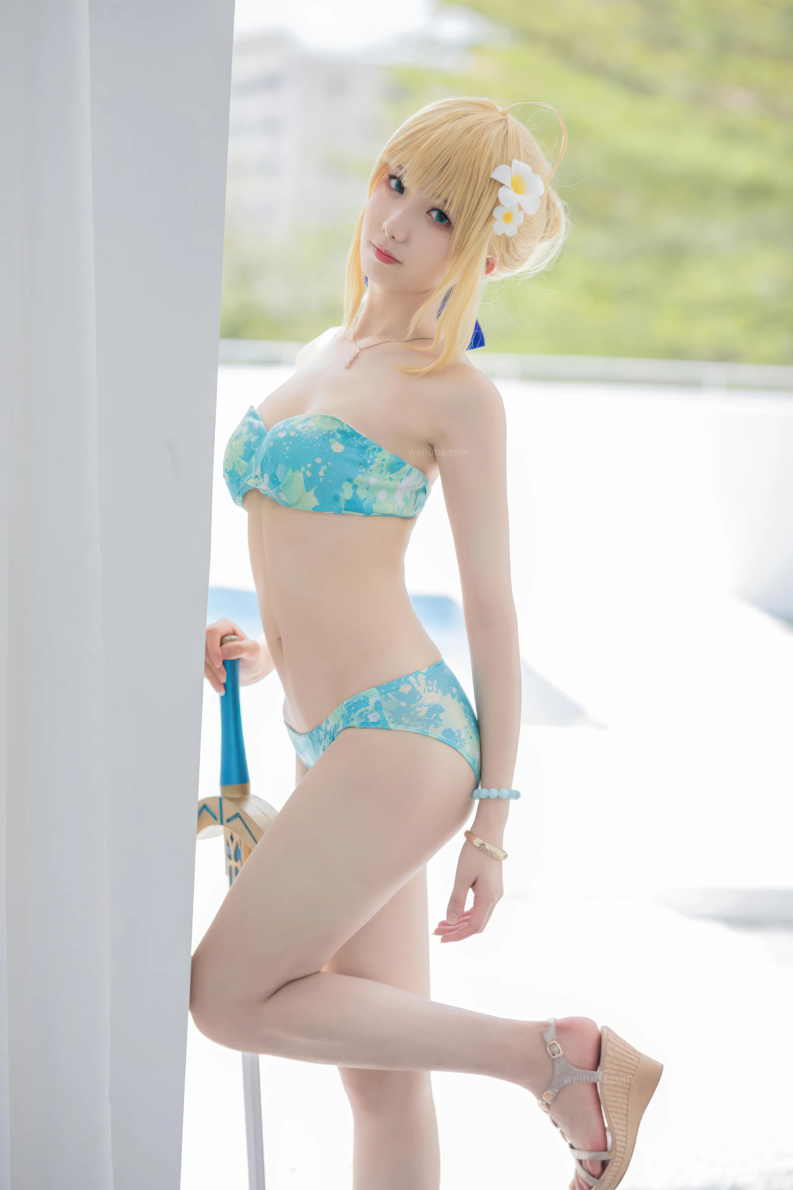 封疆疆v FGO Saber泳装 49P - 第32张写真大图