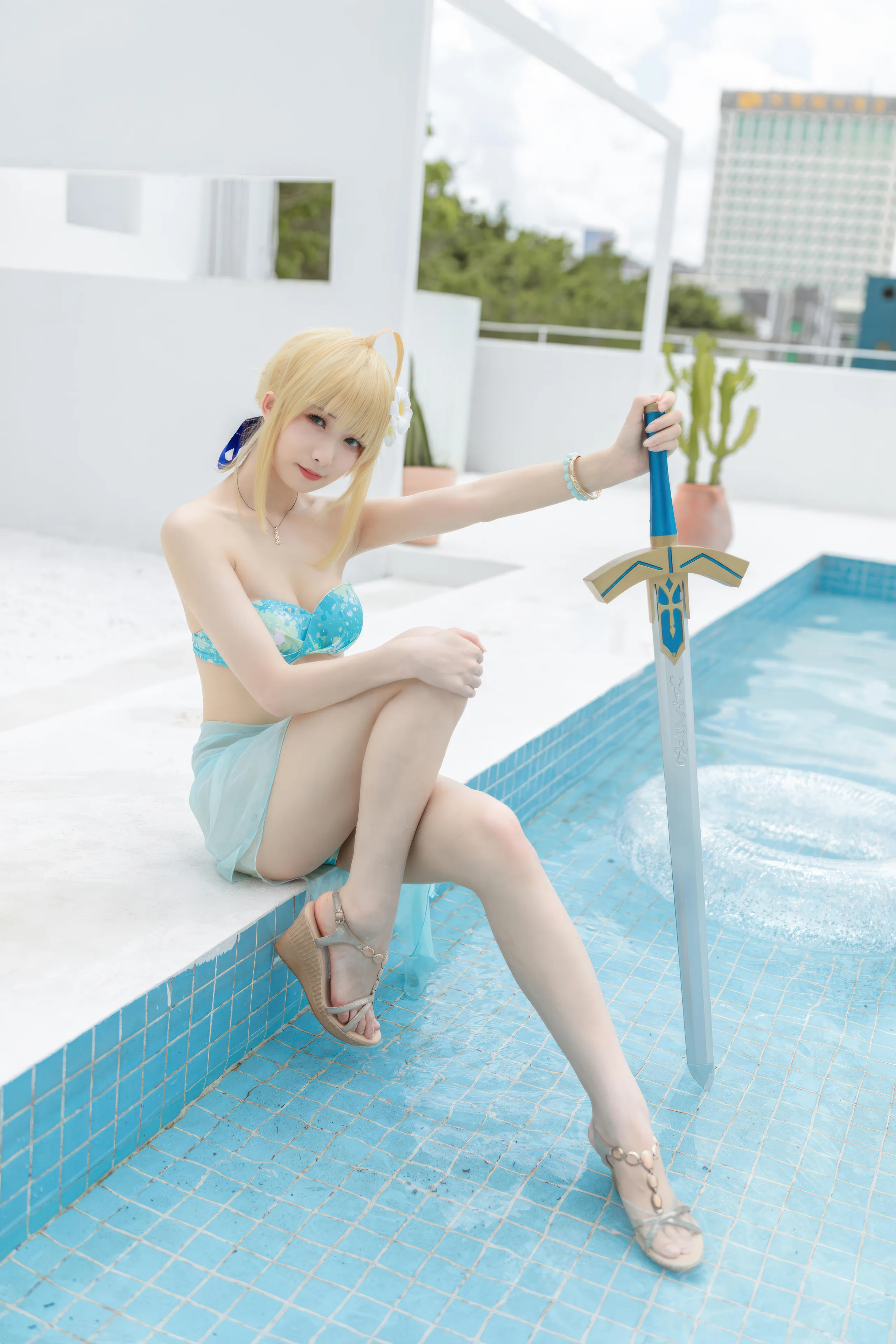 封疆疆v FGO Saber泳装 49P - 第45张写真大图